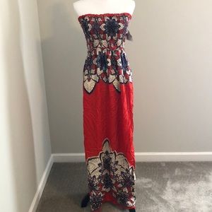 New Red floral Maxi